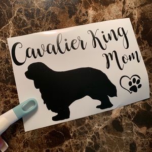 Cavalier King Charles Spaniel Mom Car Dog Decal